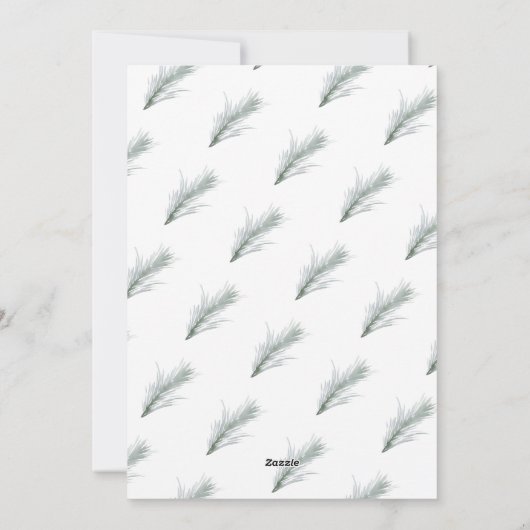 Pine krans kerst een foto feestdagenkaart (Achterkant)