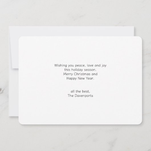 Pine krans met Holly Christmas Feestdagenkaart (Achterkant)