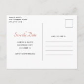 Pine krans met Holly Christmas Save the Date Uitnodiging Briefkaart (Achterkant)