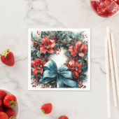 Pine krans met Holly Christmas Servet (Insitu)