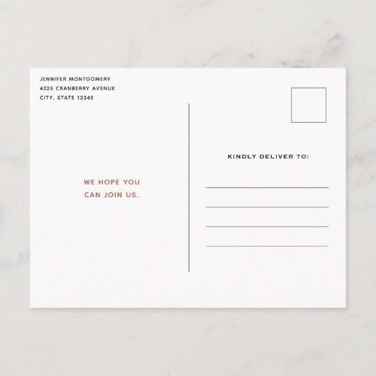 Pine krans met Holly Christmas Uitnodiging Briefkaart (Achterkant)