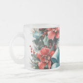 Pine krans met Holly feestelijke kerst Matglas Koffiemok (Links)