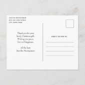 Pine krans met Holly Kerstmis Dank U Briefkaart (Achterkant)