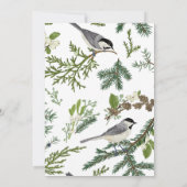 Pine laat vogelbruiloft achter kaart (Achterkant)