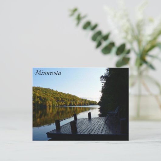 Pine Lake Minnesota Dockside Briefkaart (Staand voorkant)