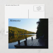Pine Lake Minnesota Dockside Briefkaart (Voorkant / Achterkant)