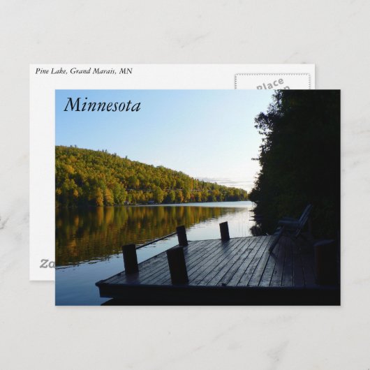 Pine Lake Minnesota Dockside Briefkaart (Voorkant / Achterkant)