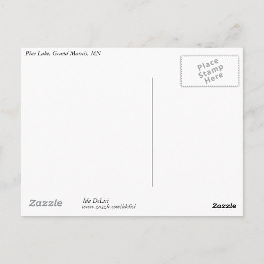 Pine Lake Minnesota Dockside Briefkaart (Achterkant)