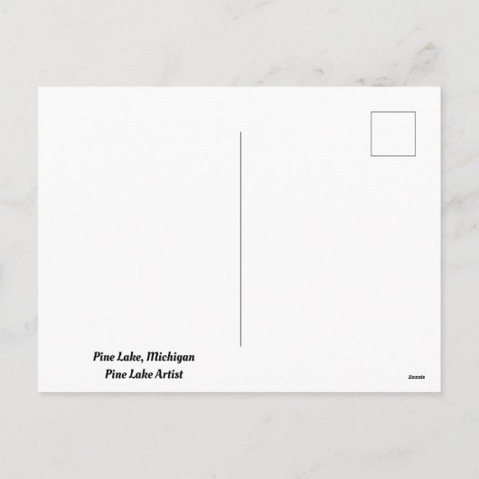 Pine Lake Sunset Briefkaart (Achterkant)