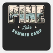 Pine Lake Vierkante Sticker (Voorkant)