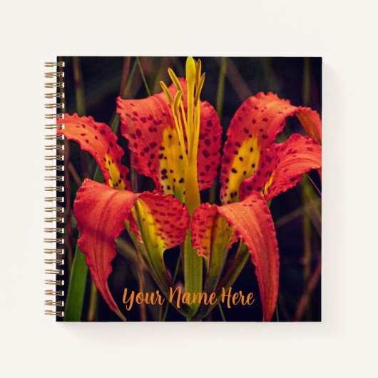 Pine Lily Aangepaste Spiraal Notebook Notitieboek (Voorkant)