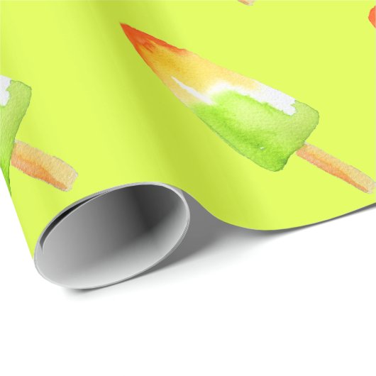 Pine Limoen popsikel pop maakt schattig eten Cadeaupapier (Rol Hoek)