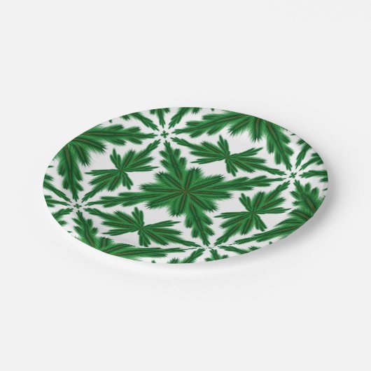 Pine Mandala 7-inch papieren Borden Papieren Bordje (Gekanteld)