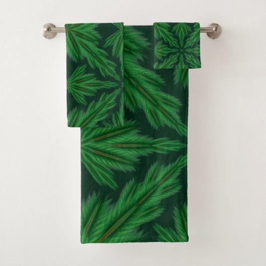 Pine Mandala Bos Badhanddoek Set Bad Handdoek (Insitu)