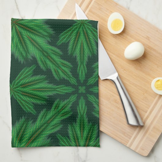 Pine Mandala Bos Keukenhanddoek (Quarter Fold)