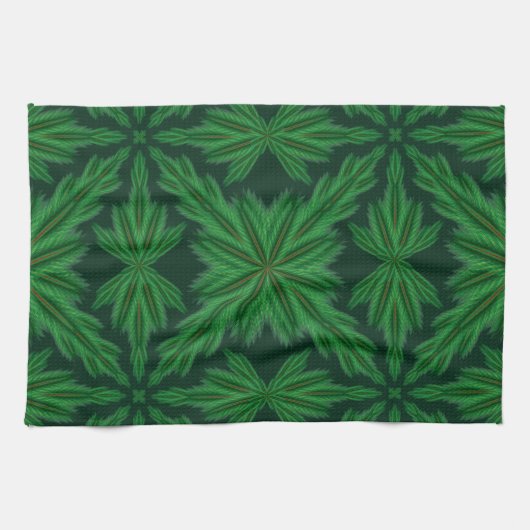 Pine Mandala Bos Keukenhanddoek (Horizontaal)