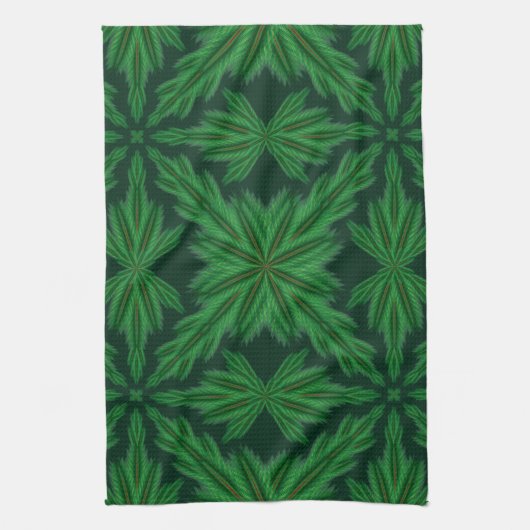 Pine Mandala Bos Keukenhanddoek (Verticaal)