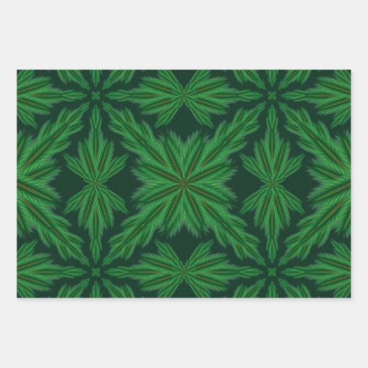 Pine Mandala Bos Wrapping Papier Inpakpapier Vel (Voorkant 3)