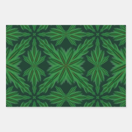 Pine Mandala Bos Wrapping Papier Inpakpapier Vel (Voorkant 2)