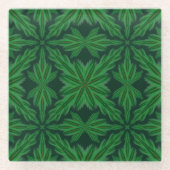 Pine Mandala Forest Glass Onderzetter Glazen Onderzetter (Voorkant)