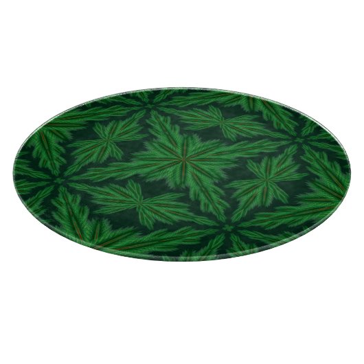 Pine Mandala Forest Glass Snijplank (Hoek)