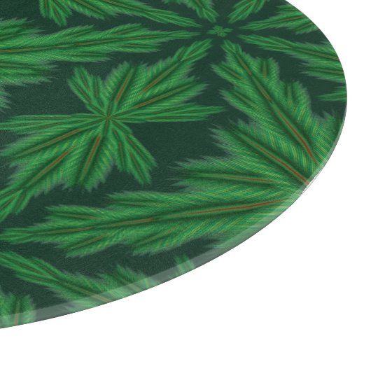 Pine Mandala Forest Glass Snijplank (Hoek)