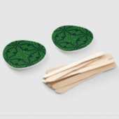 Pine Mandala Forest Hand Fan Handwaaier (Niet-gemonteerd)
