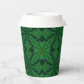 Pine Mandala Forest Paper Cups Papieren Bekers (Achterkant)