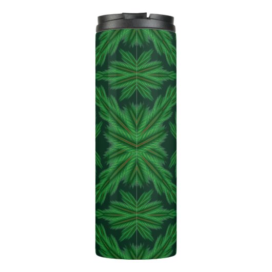 Pine Mandala Forest Thermal Travel Tumbler Thermosbeker (Achterkant)