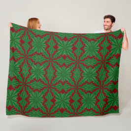 Pine Mandala Garnet Fleece Deken (3 maten)
