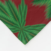 Pine Mandala Garnet Fleece Deken (3 maten) (Hoek)