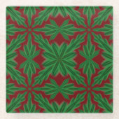 Pine Mandala Garnet Glass Onderzetter (Voorkant)