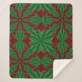 Pine Mandala Garnet Sherpa Deken (3 maten) (Voorkant)