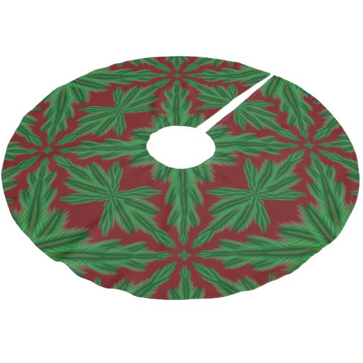 Pine Mandala Garnet Tree Rok Kerstboom Rok (Gekanteld)