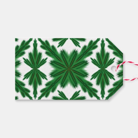 Pine Mandala Gift Label Cadeaulabel (Voorkant (Horizontaal))