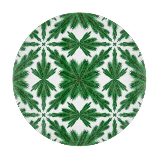 Pine Mandala Glass Cutting Board Snijplank (Voorkant)