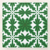 Pine Mandala Glass Onderzetter Glazen Onderzetter (Voorkant)