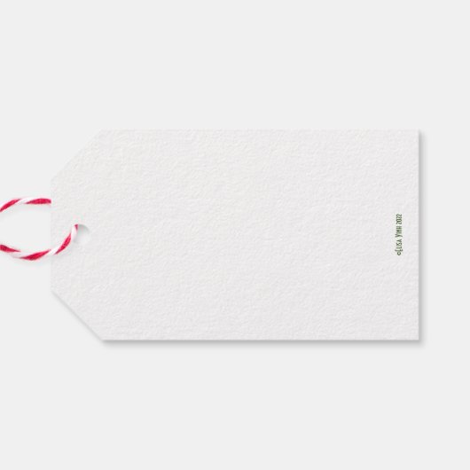 Pine Mandala Granaat Gift Label Cadeaulabel (Achterkant Horizontaal)