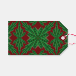 Pine Mandala Granaat Gift Label Cadeaulabel