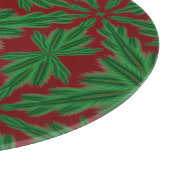 Pine Mandala Granaat Glas Snijplank (Hoek)