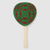 Pine Mandala Granaat Hand Fan Handwaaier (Achterkant)