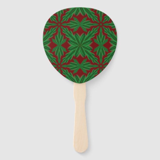 Pine Mandala Granaat Hand Fan Handwaaier (Voorkant)