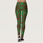 Pine Mandala Granaat Leggings (Achterkant)