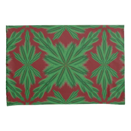 Pine Mandala Granaat Standaard Kussenslopen (Voorkant-Rechts)