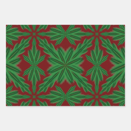 Pine Mandala Granaat Wrapping Paper (Voorkant 3)