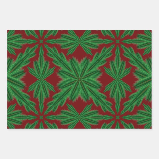 Pine Mandala Granaat Wrapping Paper (Voorkant)