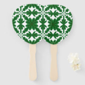 Pine Mandala Hand Fan Handwaaier (Voorkant en achterkant)