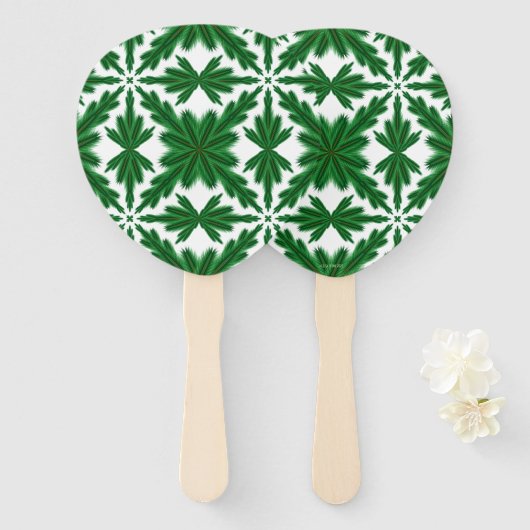 Pine Mandala Hand Fan Handwaaier (Voorkant en achterkant)