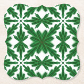 Pine Mandala Paper Onderzetters (Voorkant)
