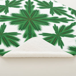 Pine Mandala Sherpa Blanket (3 Sizes) Deken